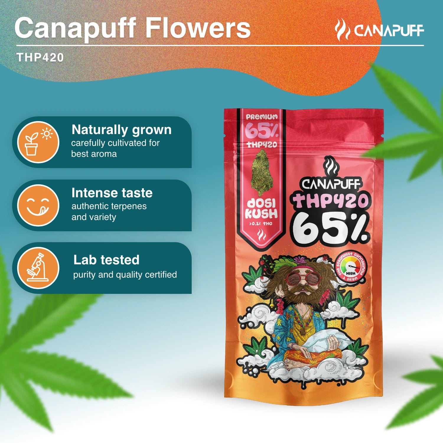THP420 Flowers Dosi Kush 65%