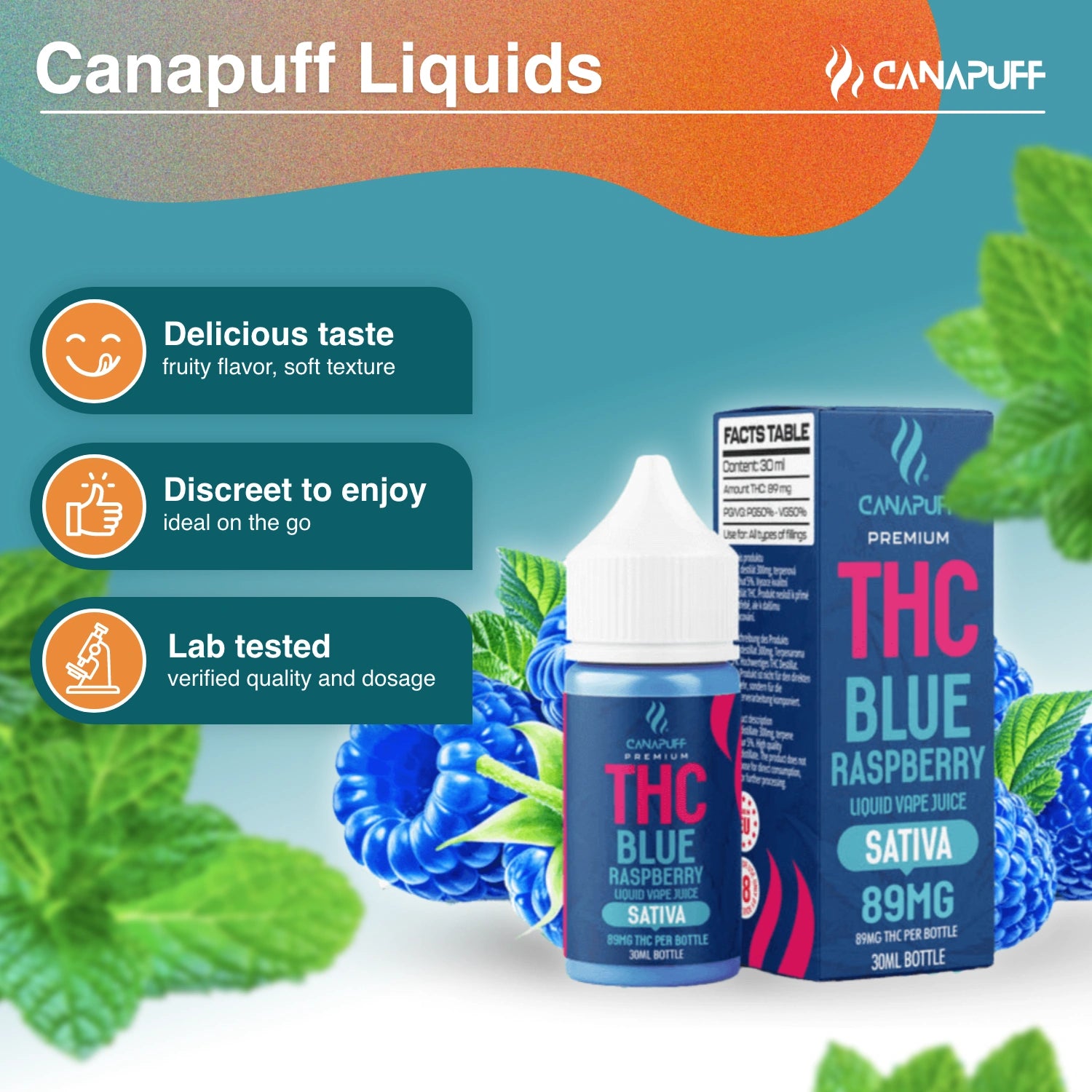 Delta 9 Liquid Blue Raspberry 30ml