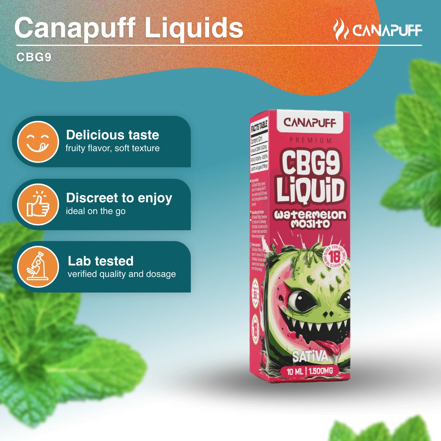 CBG9 Liquid Watermelon Mojito 1.500mg