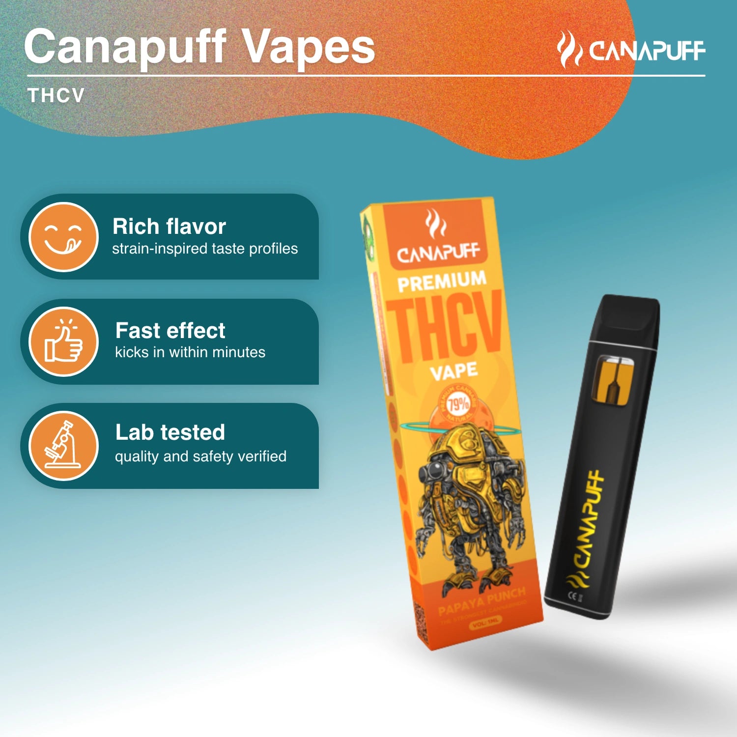THCv Vape Papaya Punch 79% 1ml