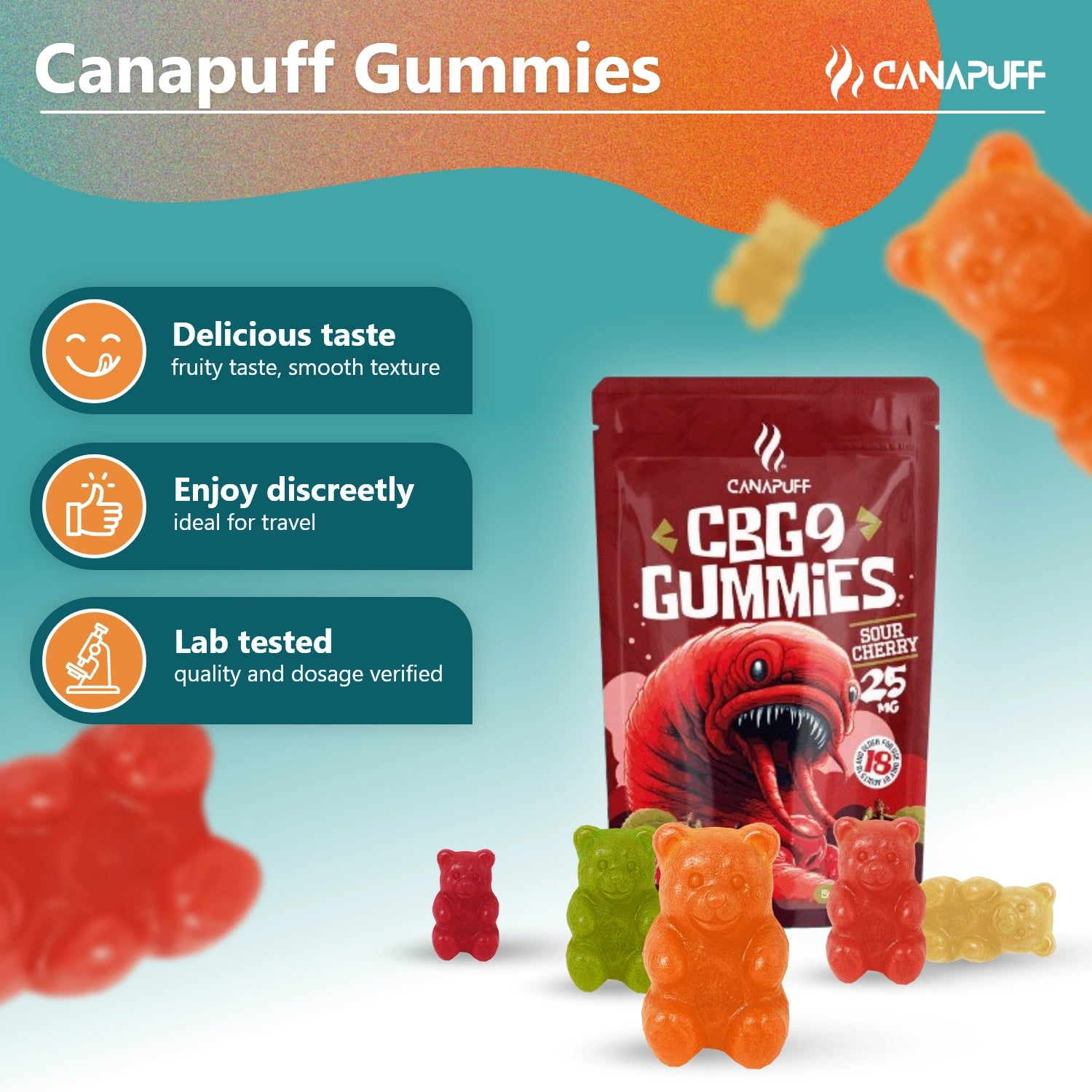 CBG9 Gummies Sour Cherry
