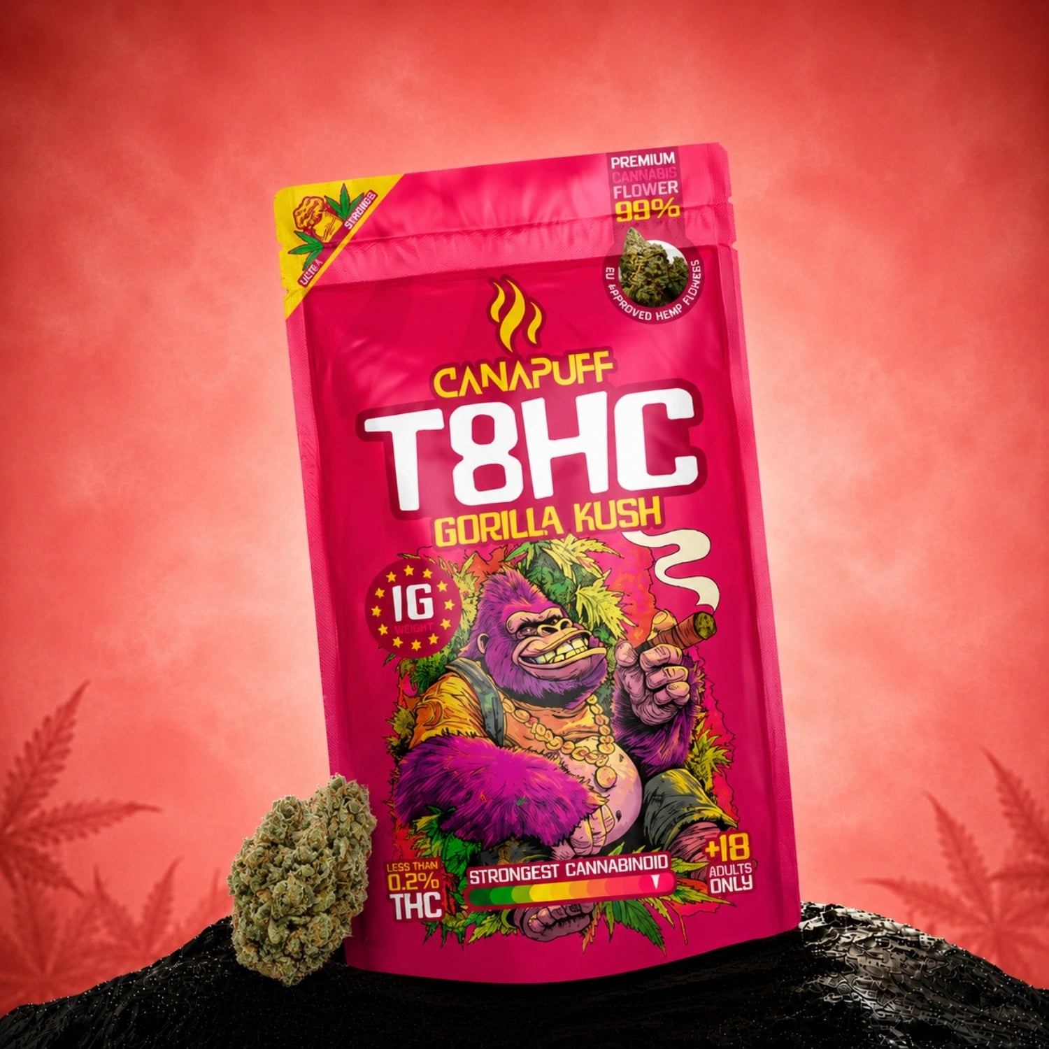 T8HC Flowers Gorilla Kush 99%